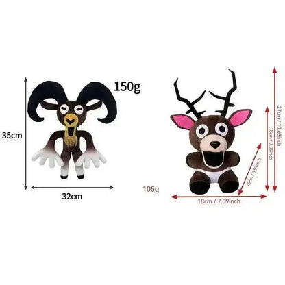 2026 New 99 Nights In The Forest Plush Game Merchandise Brown Stand And Sit Elk Deer White Owl Stuffed Doll Pillow For Kid Gifts