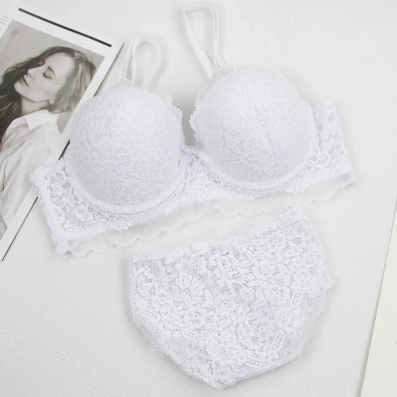 2024 New Black White Grey Red Blue Beige Bra Sets 34/75 36/80 38/85 40/90 42/95 44/100 BCDE Underwear For Women Lingerie