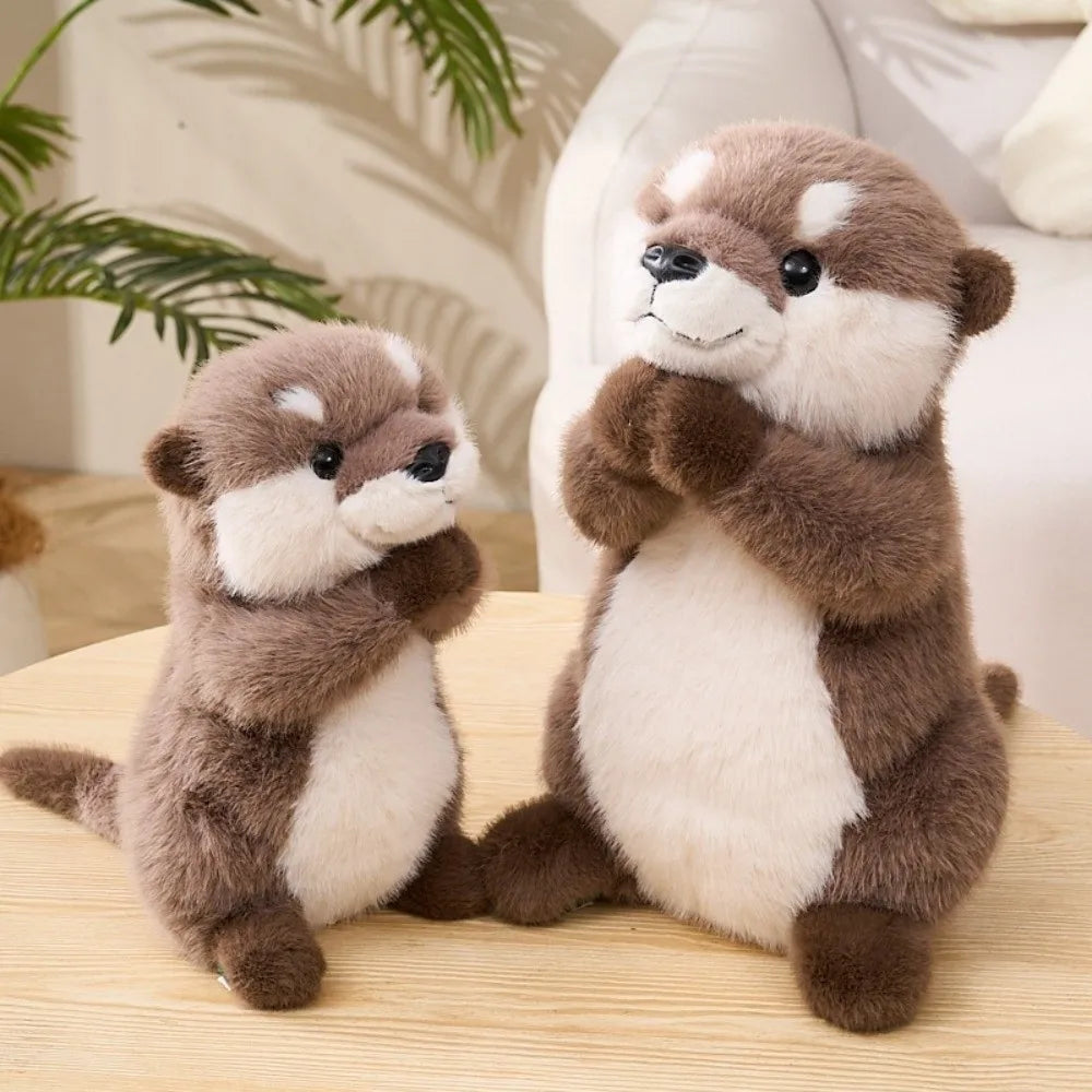 New Cute Cartoon Otter Anime Kawaii Soft Pendant 15/25/35cm Accompany Fluffy Otters Plushies Children's Birthday Gifts