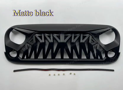Shark Style for Jeep Wrangler JK 2008-2017 4x4 Front Bumper Grilles Offroad Racing Grills Air Vent Cover Trim Body Kit Auto Part