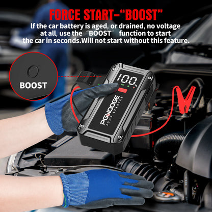 PGNOOGE 6000A 26800mAh Car Jump Starter, Car Battery Booster, Car Jump Starter Power Bank, Car Starter, Portable Battery Pack
