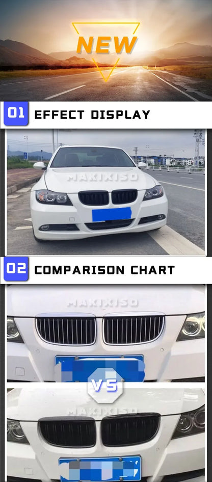 Car Front Bumper Grille Black Grille Abs Fit For Bmw 3 Series E90 E91 2005 2006 2007 2008