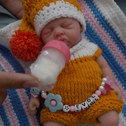 7" Micro Preemie Full Body Silicone Baby Adorkable Doll Theo Lifelike Mini Reborn Doll Surprice Children Anti-Stress