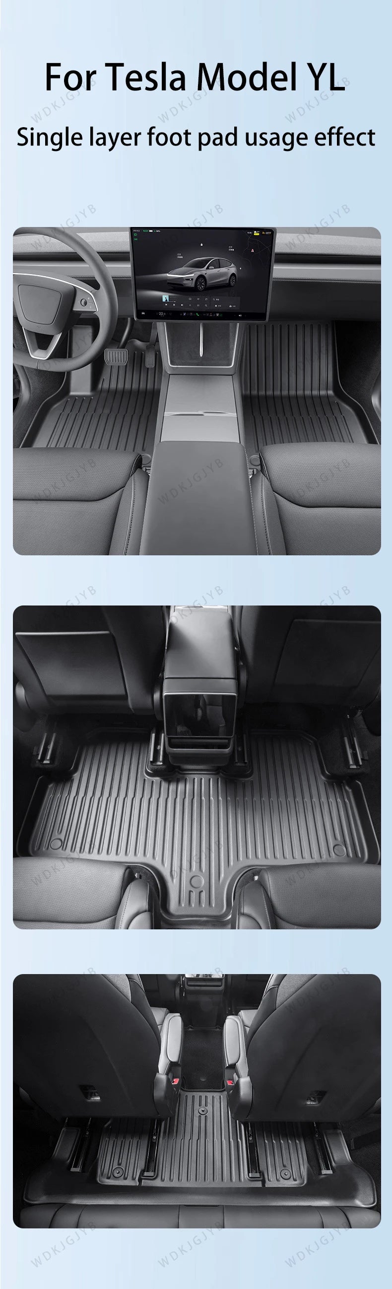 For Tesla New Model YL Launch 2026+ Car Floor Mats Cargo Liner Trunk Mats Backrest Kick Pads Protection Car Interior Accessories