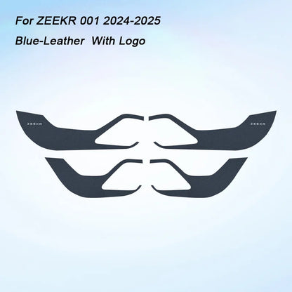 For Zeekr 001 2024 2025，Leather Car Door Anti-kick Pad Front Rear Door Protective Pad Threshold Bar Car Modification Accessories