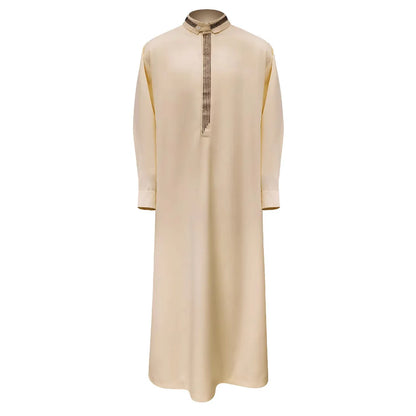 2026 New Long-sleeve Embroidered Men's High-quality Clothing With Pockets Robe Abaya Ramadan Dubai Luxury Islam Elegant