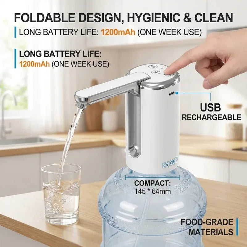Electric Self-priming Water Pump Dispenser for Barreled Drinking Bucket Automatic Water Absorb Device Portable Auto Water Filler