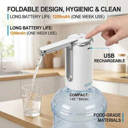 Electric Self-priming Water Pump Dispenser for Barreled Drinking Bucket Automatic Water Absorb Device Portable Auto Water Filler
