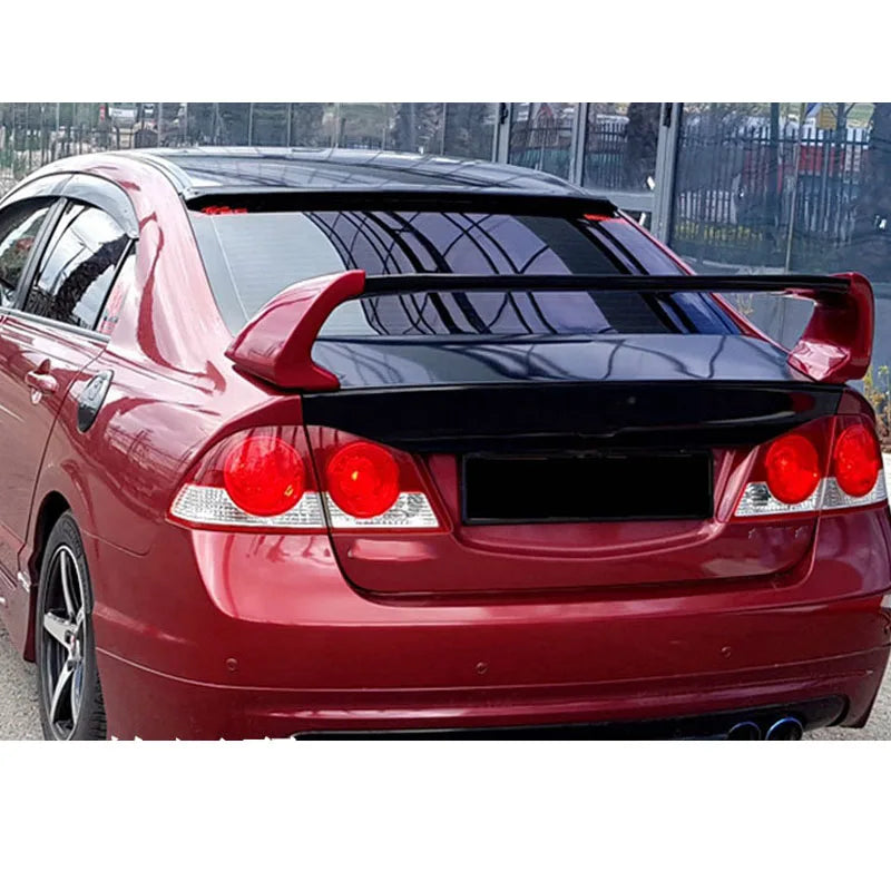 3 Pcs for Honda Civic 8th 9th FD2 2006-2015 Rear Trunk Spoiler Wing Lip Tuning Fixed Wind Wing Automobiles Diffuser Body kit