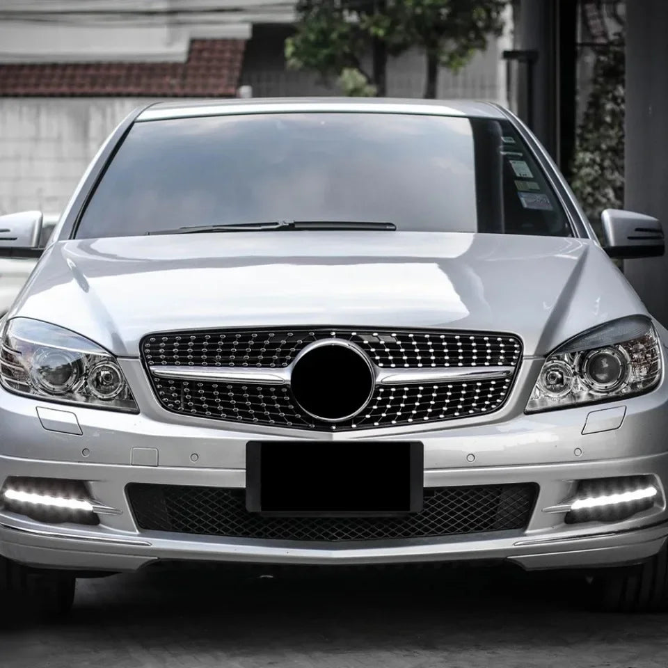 XVIP Front Bumper Grille Hood Grill For Mercedes Benz C-Class W204 2007-2014 C180 C200 C250 C300 AMG GT Diamond Tuning Grille