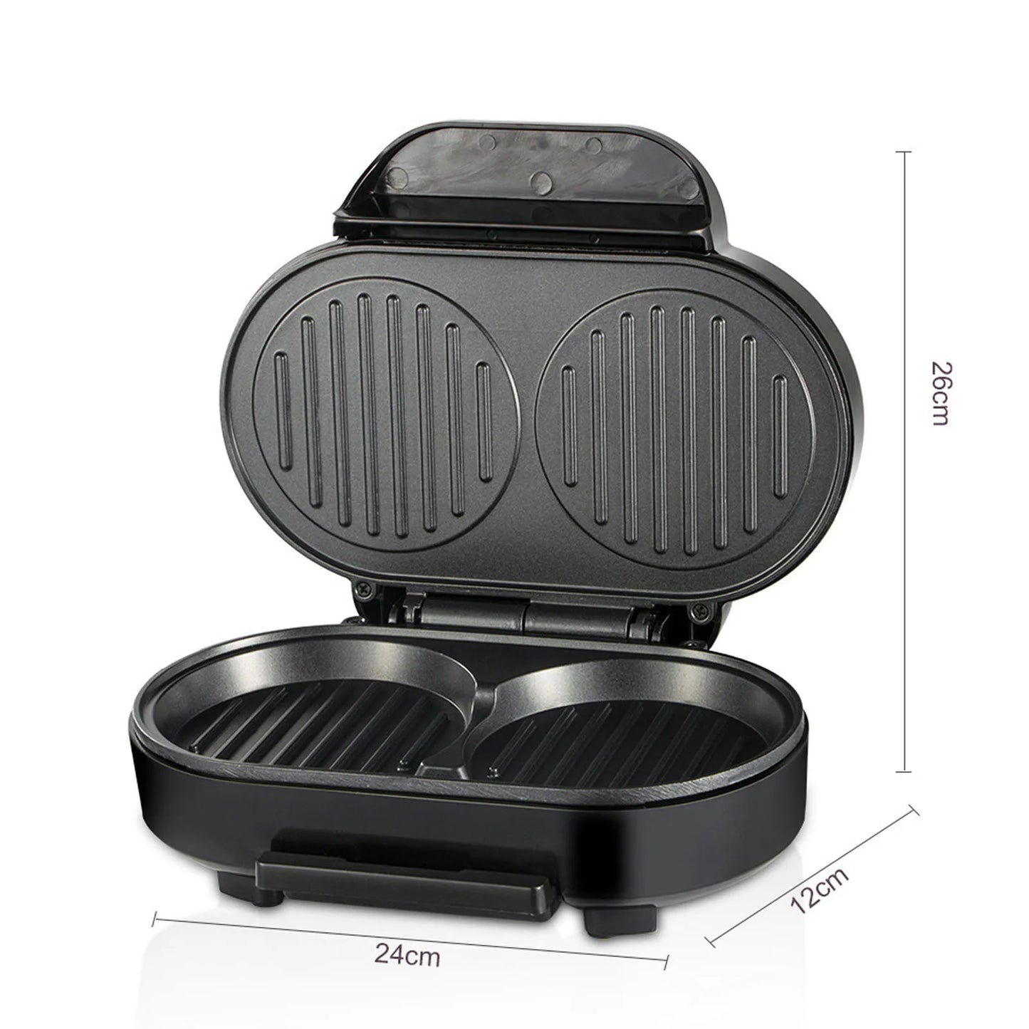 Omelette Maker Non Stick Double Mini Pancakes Maker Burger Breakfast Machine Small Electric Grill Ideal for Breakfast Lunch