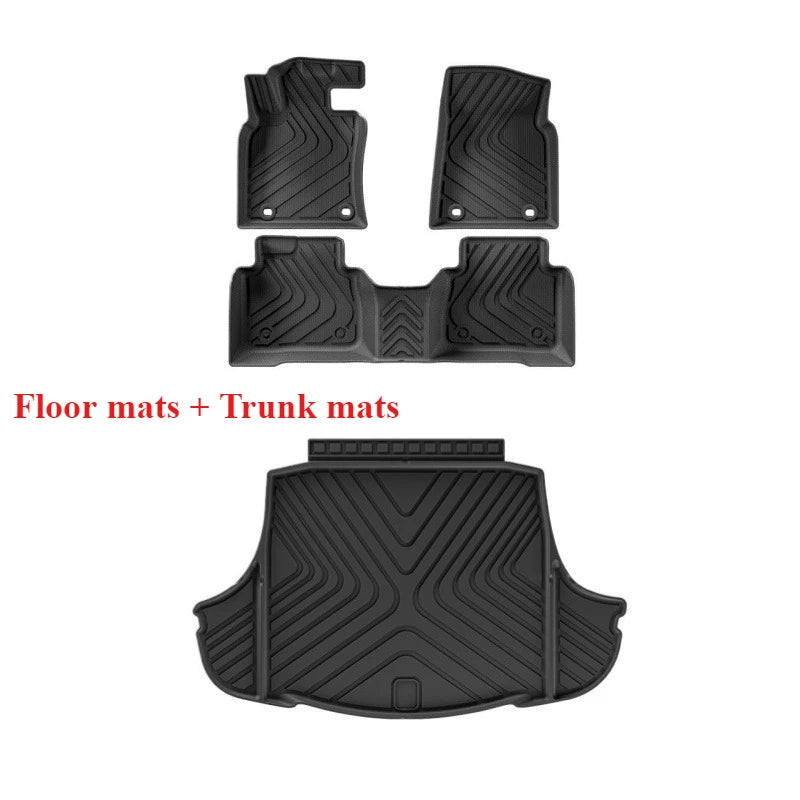 For Lexus ES300H Hybrid Floor Mats Trunk Mats All Weather Front Rear Cargo Liner Mat, Waterproof Anti-Slip Foot Pads Accessories