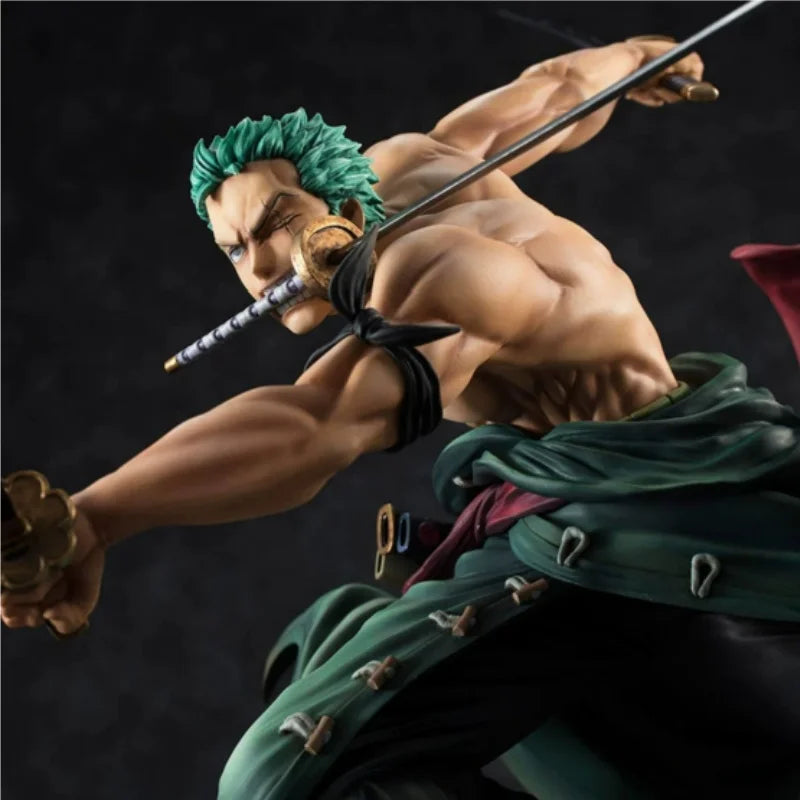 Zoro Figurine One Piece Three Thousand Worlds Anime Figurine Model Decoration Peripheral Trendy Toy Three-Sword Style Ashura