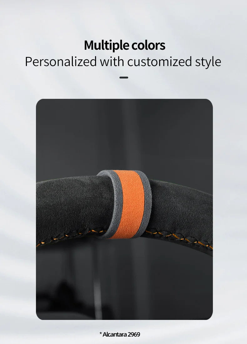 car steering wheel universal return to standard personality creative center line marking supplies Alcantara suede accessories
