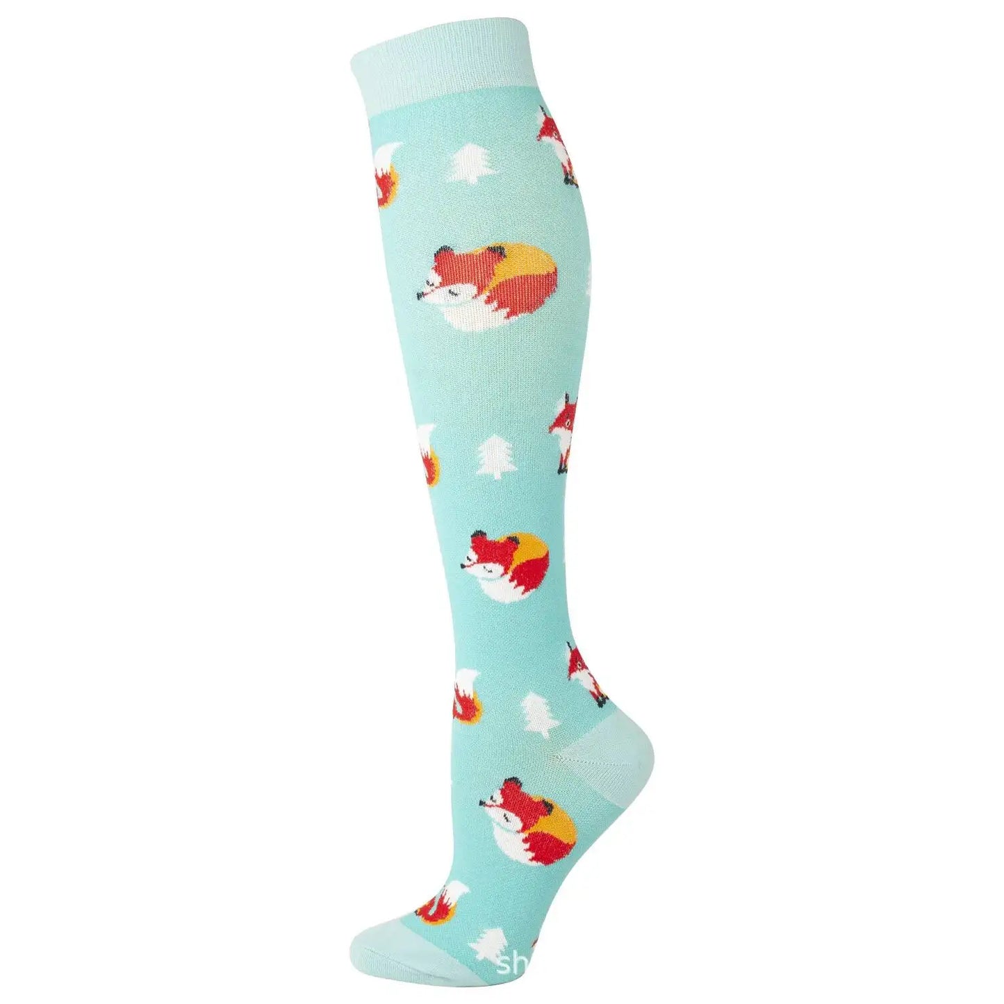 Sport Compression Stockings Funny Pattern Halloween ballon Dot Leg Pressure Running Cycling Multi Color Compress Socks
