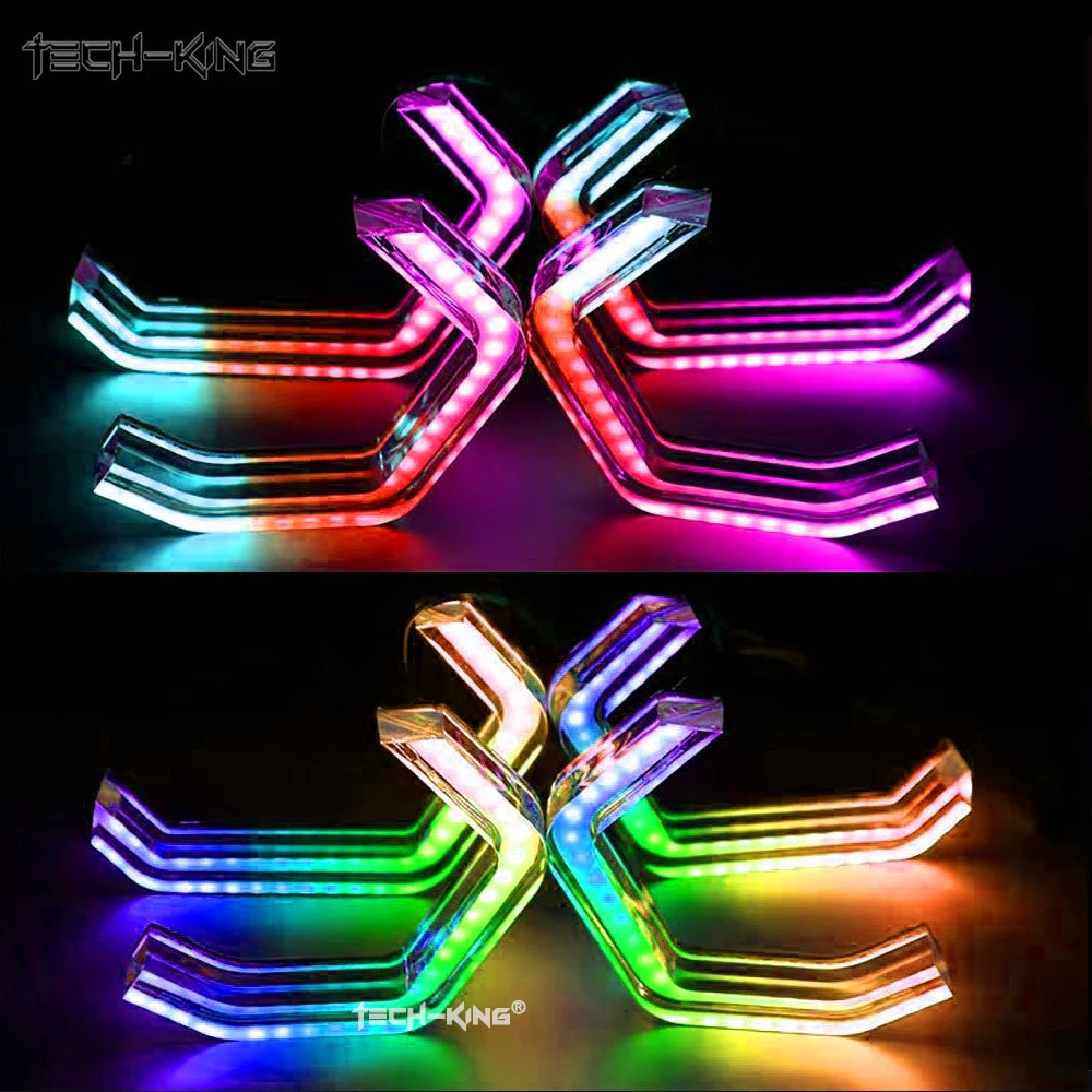 Car headlight Angel Eye F01 F02 F03 F04 RGB dynamic light LED side cover decorative light ring white light Yellow light RGBW
