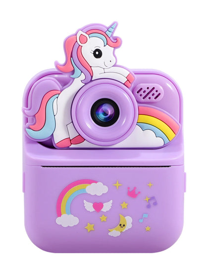 Children's Instant Camera, Can Take Photos and Print Them, Thermal Printing Camera, Dual Front and Rear Cameras, High-Definition, Birthday Gift for Boys and Girls, Children's Toy Camera