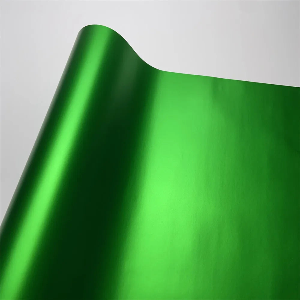 Multiple Colors Ice Metallic Matte Chrome Vinyl Car Wrap Film with Air Release Satin Car Stickers Foil