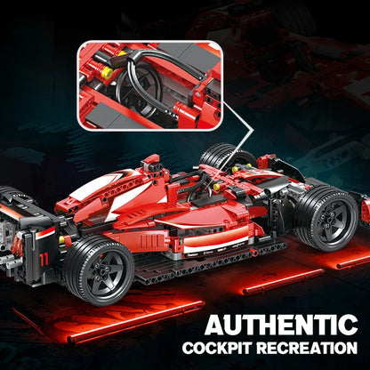 Formula Racing Car Building Blocks DIY 1280-piece Sports Vehicle Building Blocks Home Decoration Boys Holiday Birthday Gifts