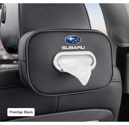 High-capacity Car Interior Tissue Box Kleenex Storage Bag Accessories For Subaru STI Forester Impreza Legacy Outback XV BRZ WRX
