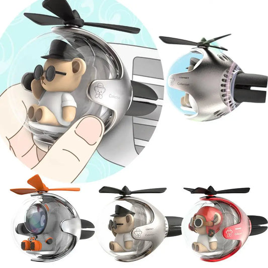 Fashion Car Aromatherapy Flying Ball Bear Car Air Outlet Creative Ornament Cute Cartoon Decor Manufacturer For Improve Car Scent