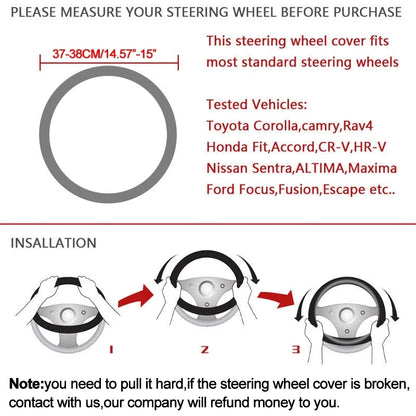 Genuine leather car steering wheel cover suitable for BYD Ato 3 Fa Feng Tang F3 E6 Yuan Song Plus EV F0 Qin Han Dolphin S6
