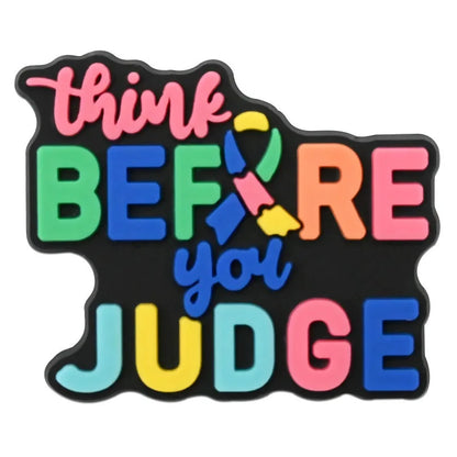 1-16Pcs Be Kind Autism Awareness Love Patience Understanding Pvc Garden Shoe Charms Buckle Kid Cartoon Accessories DIY Backpack