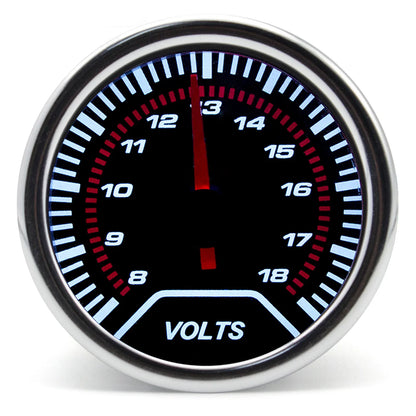 52mm Racing Gauge 12V LED Smoke Len -1~0~2 BAR Turbo Boost Water Temperature Oil Pressure Voltmeter Air Fuel Ratio Meter For 12V
