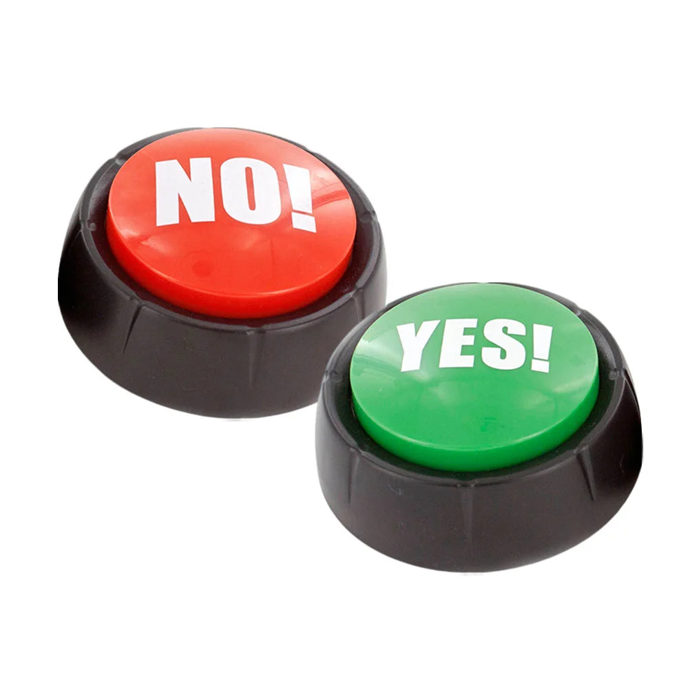 FR Pcs Voice Button Toy Buzzer Sound Office Gifts Yes No Responder Talking Novelty Buttons Luey Noise Maker Prank Big For Office