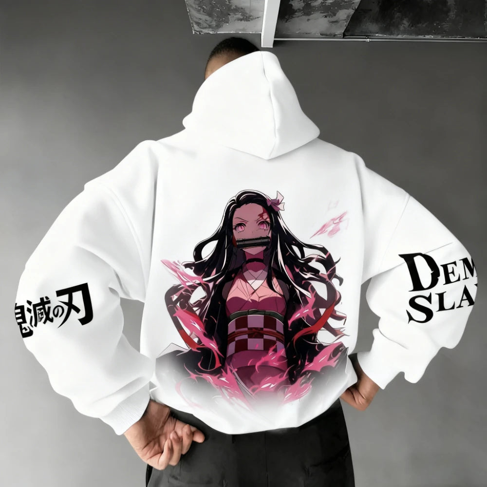 2026 New Demon Slayer Kamado Nezuko Printed Hoodie Sweatshirt Men's and Women's Hoodie Men's Tops Sports Hoodie Harajuku Hoodie