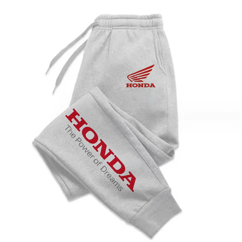 New Honda autumn and winter casual fashion cotton jogging pants, running fitness pants, winter pants, men's winter pants