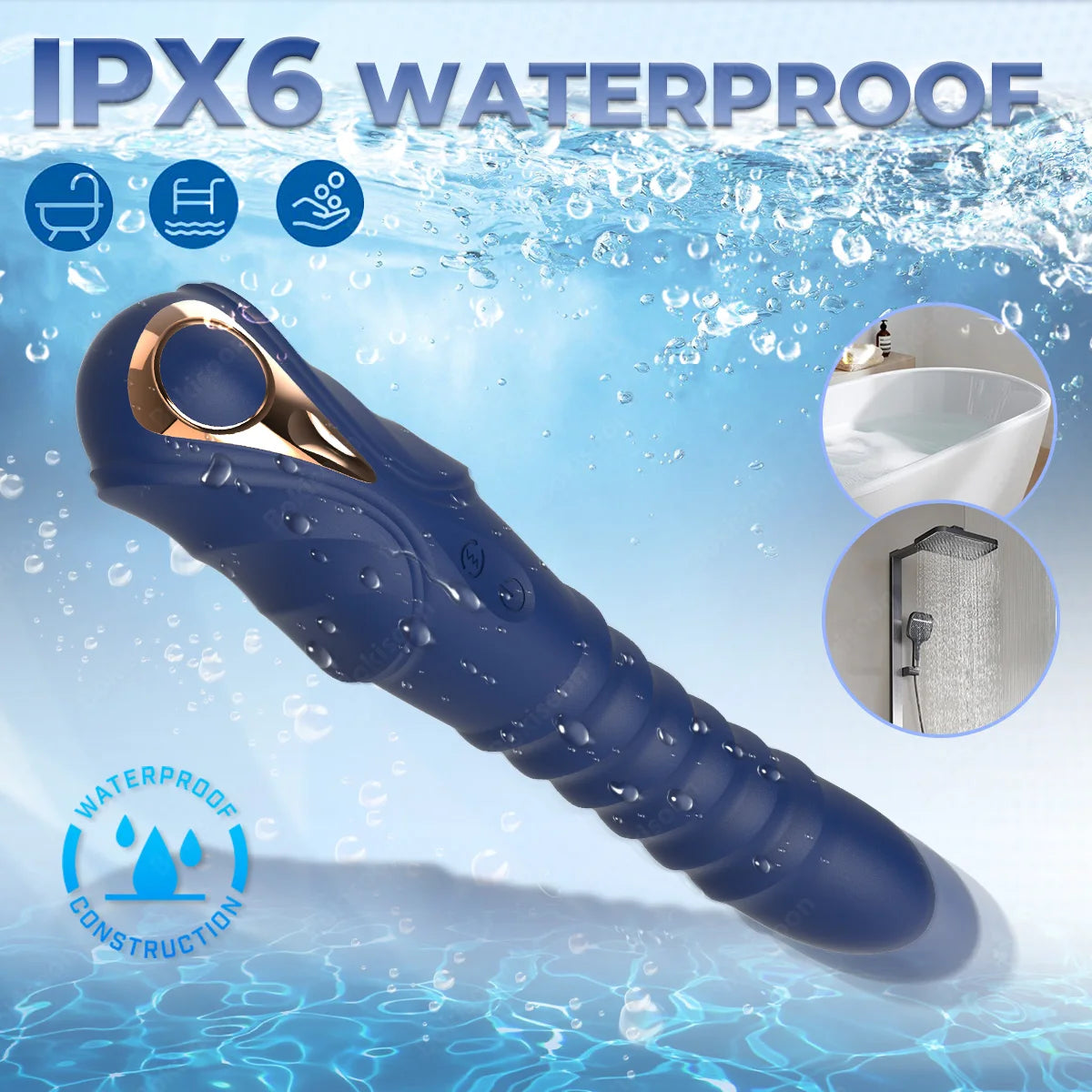 Thrusting Vibrator G Spot Vibrator Anal Dildo with 10 Vibrating 3 Thrusting Liquid Silicone Vaginal Massage Clitoris Stimulator