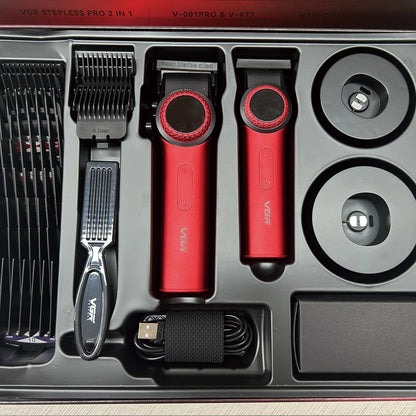 VGR high-end hair cutting set with 12000 RPM power electric shaving machine, professional hair trimmer combination V-001&977