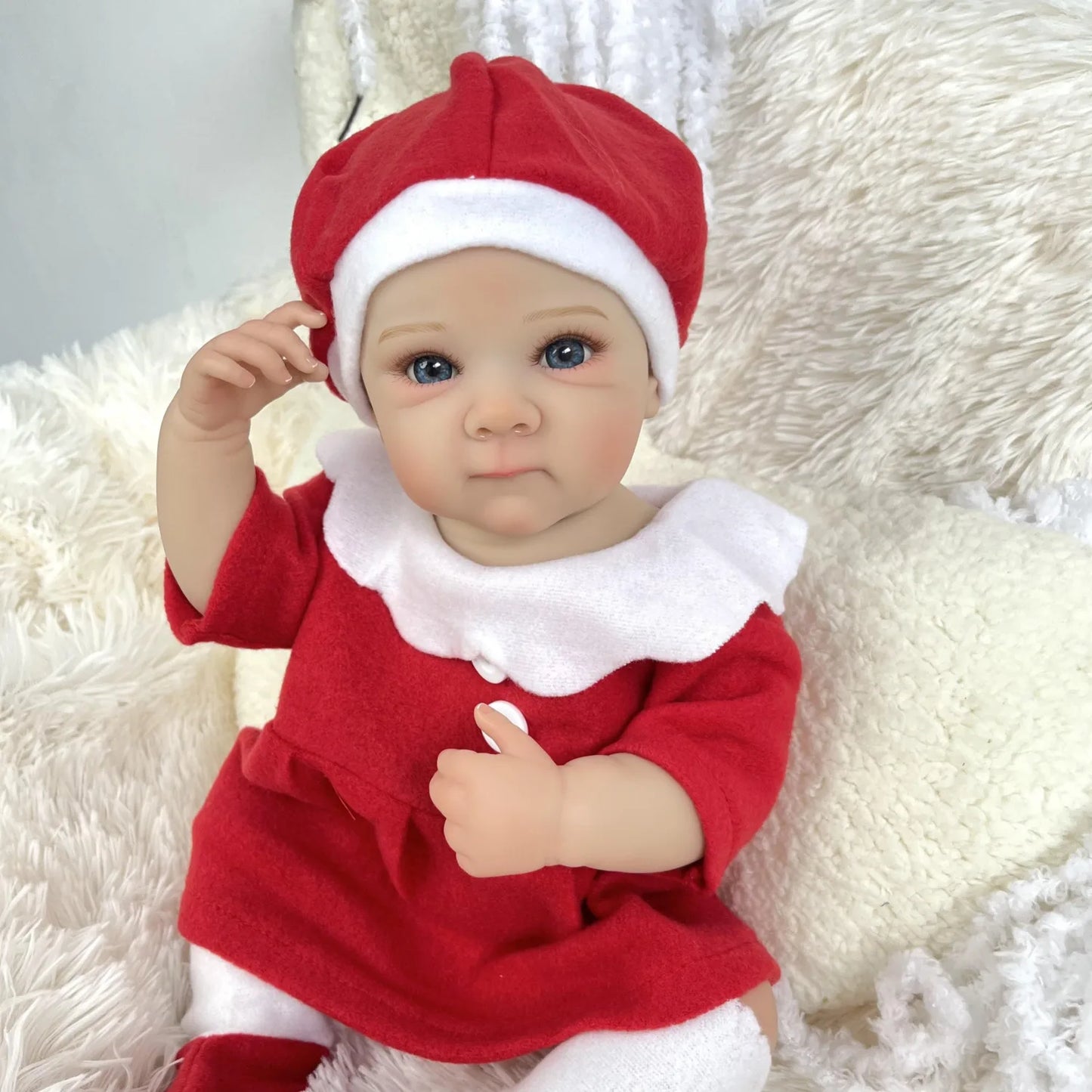 BZDOLL Lifelike Reborn Baby Doll 45cm 18inch Full Vinyl Body 3D Vein Skin Perfect Bathe Toy & Birthday Gift
