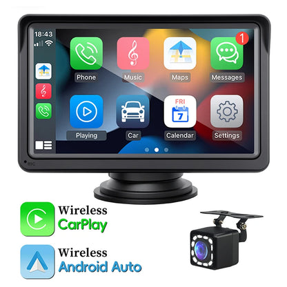 Hippcron 7/9/10.26" Car Mirror Radio Multimedia Video Portable Player Wireless CarPlay And Android Auto IPS Touch Screen Mirror