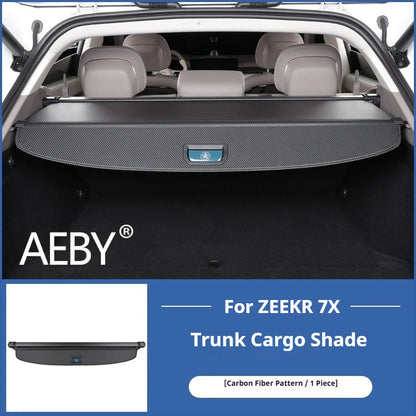 AEBY For ZEEKR 7X 2024 2025 Cargo Cover Trunk Shade Retractable Luggage Shelf Privacy Security Car Interior Accessories