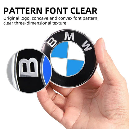 For BMW E39 E46 E87 E60 E90 Ac E30 E36 G20 74mm82mm Hood Emblem Car Front Bonnet Logo Trunk Cover Badge Auto sticker Accessories