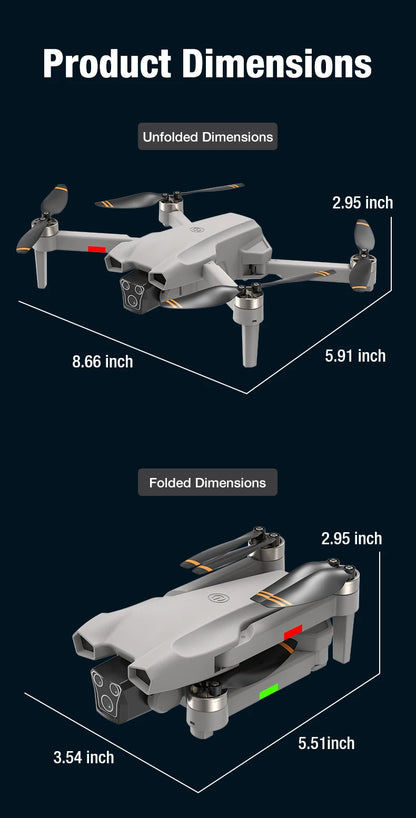 FPV 8K 3-Camera RC Drone Professional Quadcopter Aircraft Gesture Shooting Brushless 360° Roll Optical Hover Helicopter Toy Gift