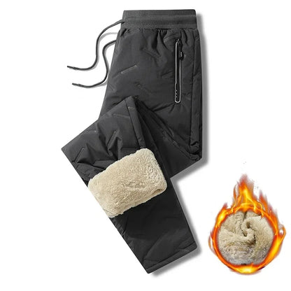 Winter Fleece Pants Men Lambswool Thicken Warm Waterproof Trousers Male Casual Outdoor Thermal Man Joggers Sweatpants Big 6XL7XL