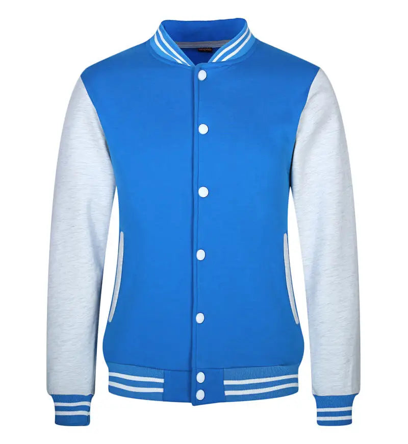 Winter Fashion Button-down Versatile Multi-color Street Style Baseball Jacket Custom Printing Company Logo Men's Bomber Jacket