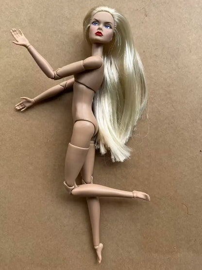 Poppy Good Makeup Head With Beige Yoga Slim Doll Body 1/6 Doll Figures Collective Toys Colorful Hair Doll Heads