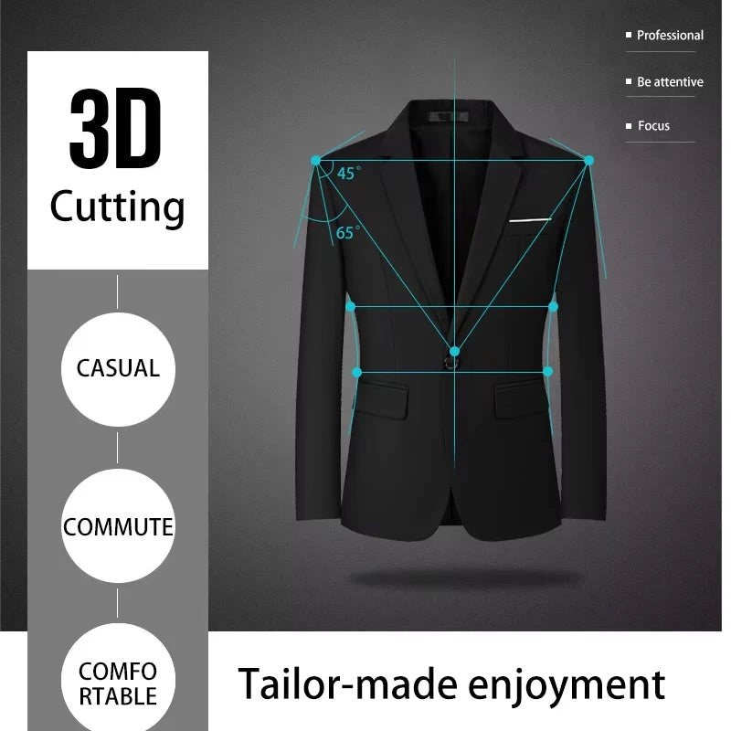 Mens Suit Jackets Casual 1 Button Slim Fit Blazers Suit Separates Coat Sport Coats for Wedding Prom Party