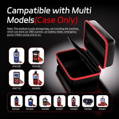 2026 KONNWEI Car Tool Storage Box Handheld OBD Scanner Lightweight Battery Tester Large Capacity Storage Foldable Organiser Box