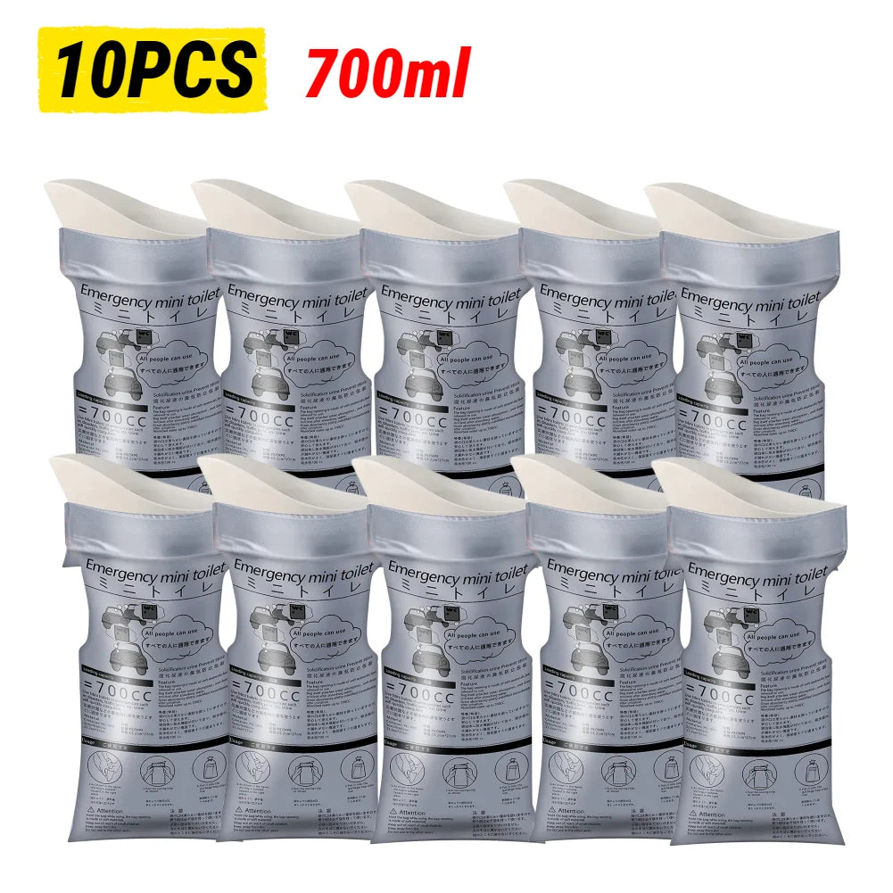 Outdoor Emergency Urinate Bags 600/700ml Disposable Travel Mini Mobile Toilet Unisex Pee Bag Vomiting Bag for Baby Women Men