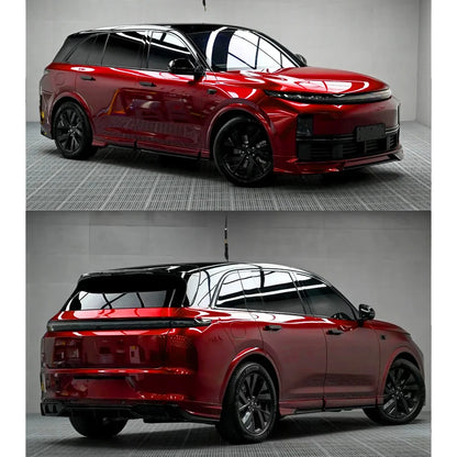 Carbon Fiber Laser Red Car Stickers Glossy Holographic Vinyl Wrap Films Air Release Bubble Free Auto Body Decal Car Accessories