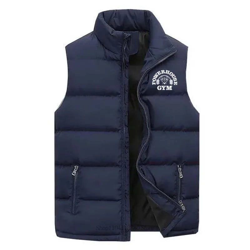 2025 Men Casual Fashion Sports Jacket Vets Coat Autumn Winter Sleeveless Warm Comfortable High Quality Mandarin Collar Vest Coat