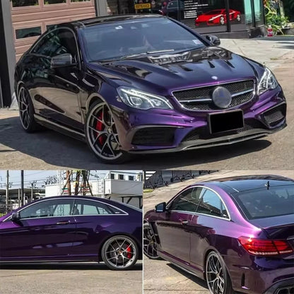 Premium PET High Glossy Midnight Purple Vinyl Wrap Film Car Wrapping Motorcycle DIY Sticker Decal Air Release Self Adhesive