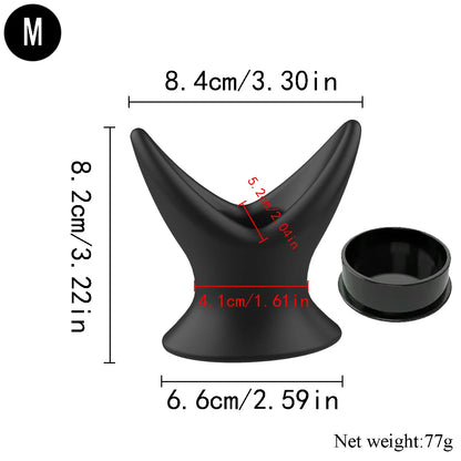 Soft Silicone Hollow Anal Plug, Stretchy Open Tunnel Butt Plug Dilator for Anal Training Stretching Enema Play, Comfortable Base