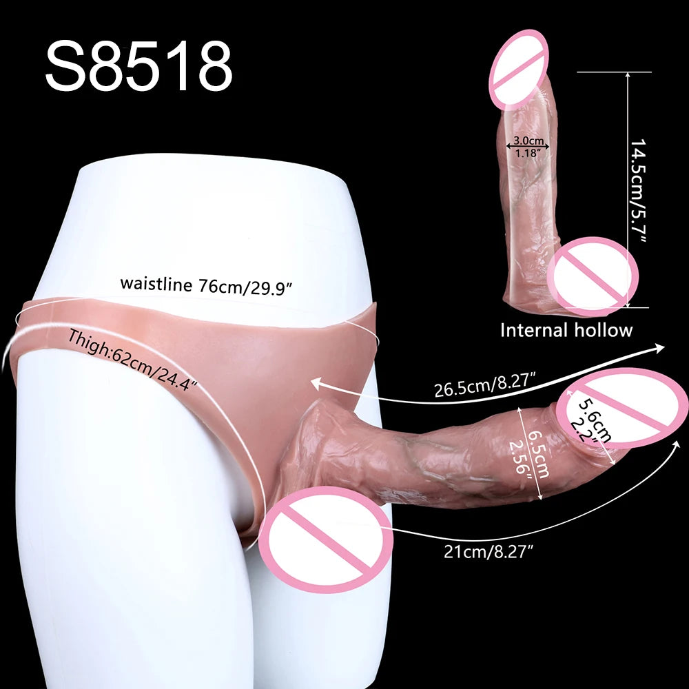 SXXY Strap-On Lifelike Penis Cover насадка на член Large Hollow DildoPants Intimate Adult Sex Toy for Couples Sex