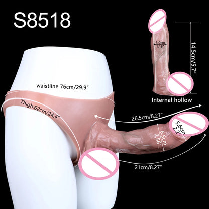 SXXY Strap-On Lifelike Penis Cover насадка на член Large Hollow DildoPants Intimate Adult Sex Toy for Couples Sex